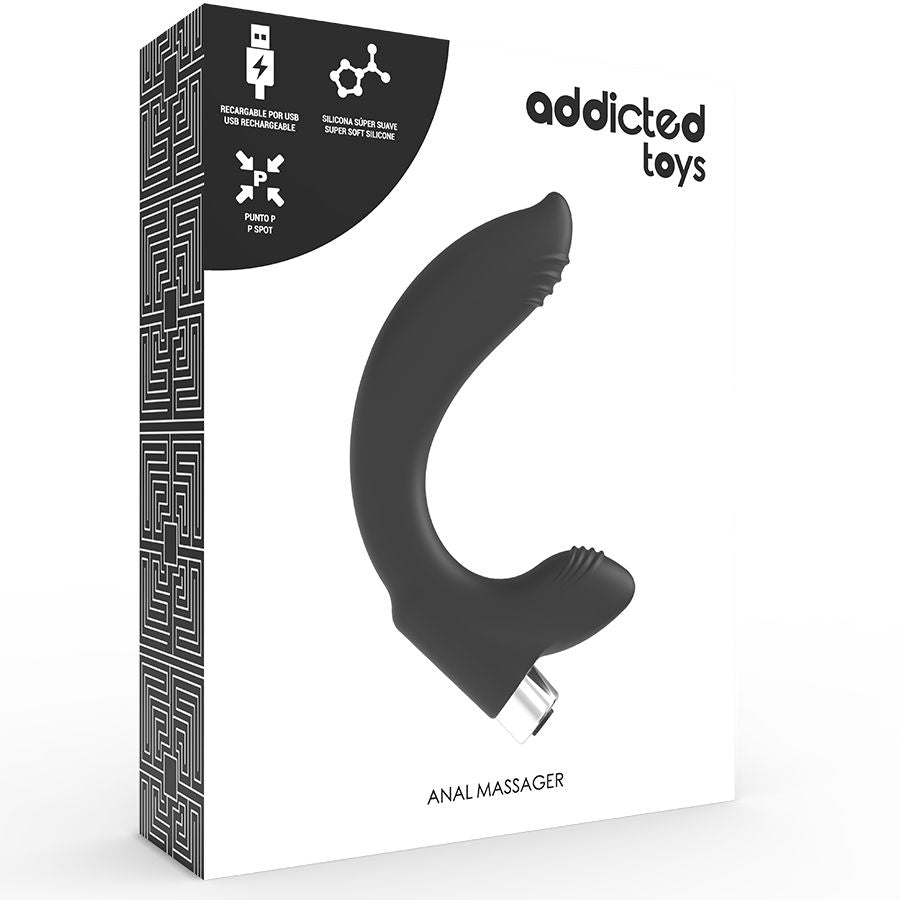 ADDICTED TOYS - VIBRADOR DE PRÓSTATA RECARGABLE MODELO 7 - NEGRO