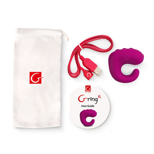 G-VIBE - FUN TOYS ANILLO VIBRADOR GRING XL DULCE FRAMBUESA