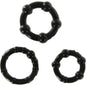 SIETE CREACIONES - SET DE TRES ANILLOS PARA EL PENE NEGROS