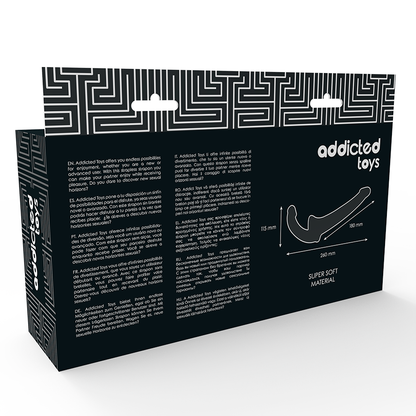 ADDICTED TOYS - BLACK STRAIGHTFORWARD DILDO WITH ARN S