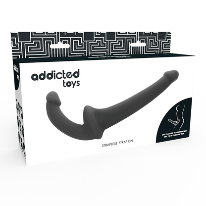 ADDICTED TOYS - BLACK STRAIGHTFORWARD DILDO WITH ARN S