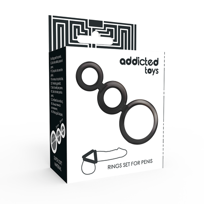 JUGUETES ADICTOS - SET DE ANILLOS PARA EL PENE - SMOKY
