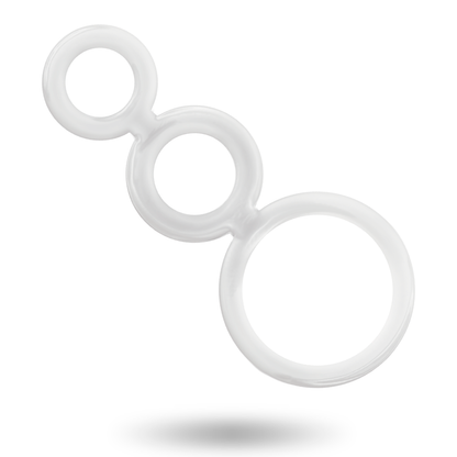 JUGUETES ADICTOS - SET DE ANILLOS PARA EL PENE TRANSPARENTES