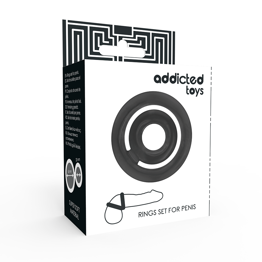 JUGUETES ADICTO - POTENZ - ANILLO C PARA PENE NEGRO