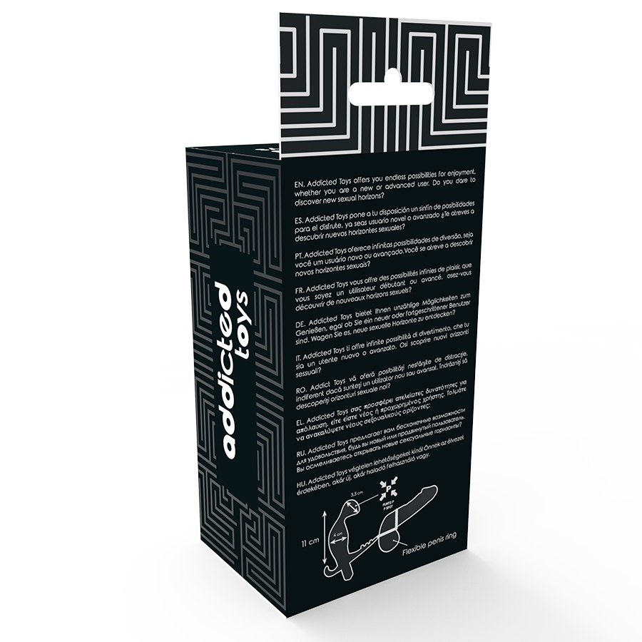 ADDICTED TOYS - PLUG ANAL CON DOBLE ANILLO PARA PENE Y TESTÍCULOS NEGRO