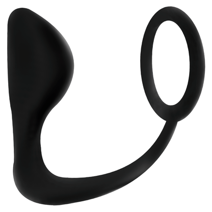 JUGUETES ADICTOS - PLUG ANAL CON ANILLO NEGRO PARA EL PENE