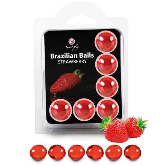 SECRETPLAY - SET DE 6 BOLAS DE FRESA BRASILEÑAS
