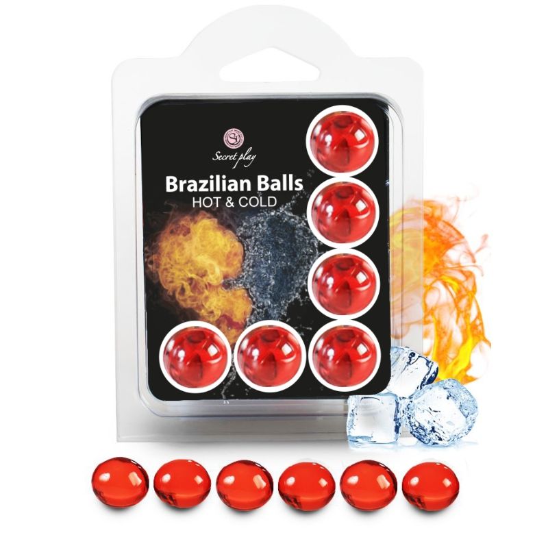SECRETPLAY - SET DE 6 BOLAS BRASILEÑAS CON EFECTO FRÍO Y CALOR