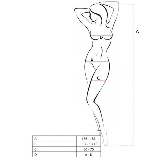 PASSION - WOMAN BS056 RED BODYSTOCKING ONE SIZE