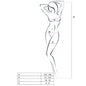 PASIÓN - MUJER BS056 BODYSTOCKING ROJO TALLA ÚNICA