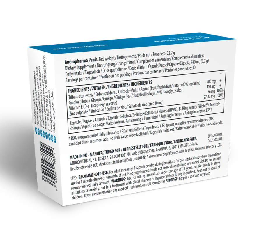 Andropharma Penis Supplément D''Agrandissement du Pénis