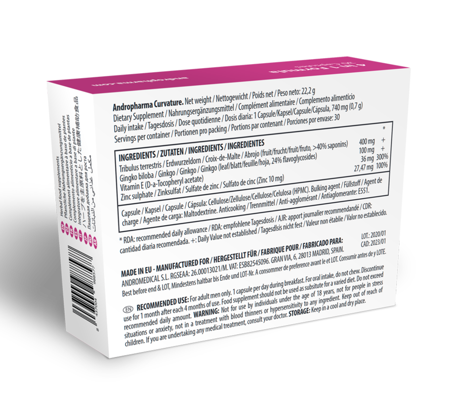 ANDROPHARMA - TREATMENT COURBURE PEYRONIE
