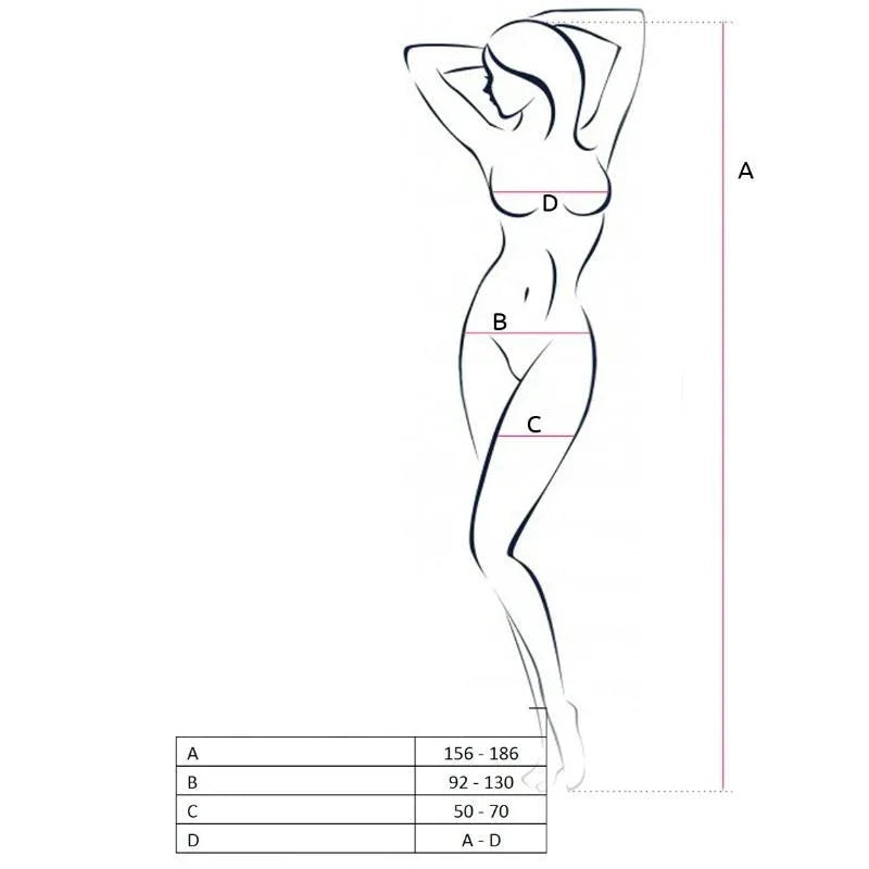 Passion – Femme Bs047 Bodystocking Noir taille Unique