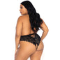 LEG AVENUE - TEDDY SANS CROTHLESS EN DENTELLE FLORALE TAILLE PLUS