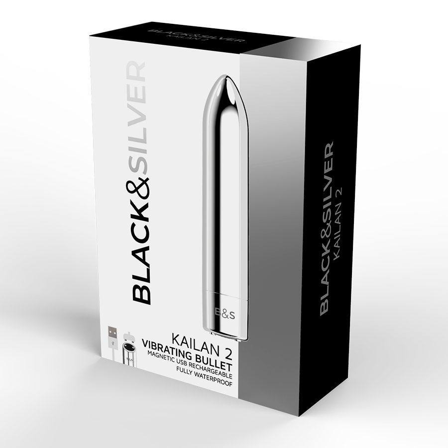 Vibrateur balle magnétique vibrante kailan 2 argent – Black & Silver