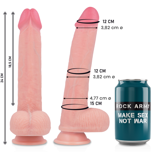 ROCKARMY - SILICONA LÍQUIDA PREMIUM REALISTA KINGCOBRA 24 CM -O- 4,77 CM