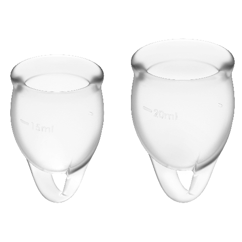SATISFYER - FEEL CONFIDENT KIT COPA MENSTRUAL TRANSPARENT 15 + 20 ML