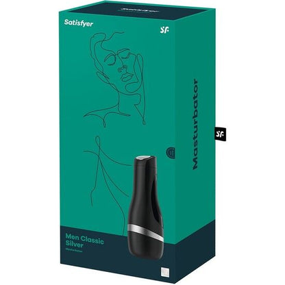 SATISFYER - MASTURBADOR MASCULINO CLÁSICO NEGRO