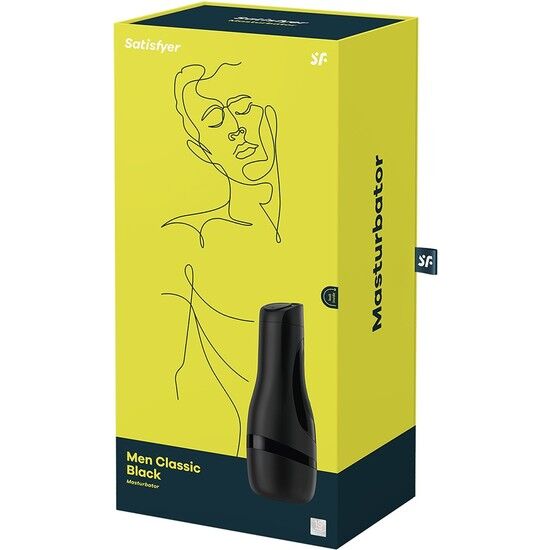 SATISFYER - MASTURBADOR MASCULINO CLÁSICO NEGRO