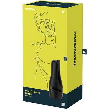 SATISFYER - MASTURBADOR MASCULINO CLÁSICO NEGRO
