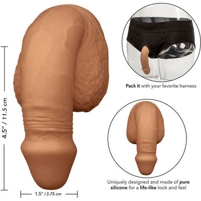 CALEXOTICS - SILICONE PÉNIS PACKAGING 12.75 CM CARAMEL