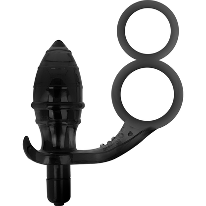 ADDICTED TOYS - PLUG ANAL CON DOBLE ANILLO NEGRO