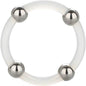 CALEXOTICS - ANILLO DE SILICONA CON CUENTAS DE ACERO L