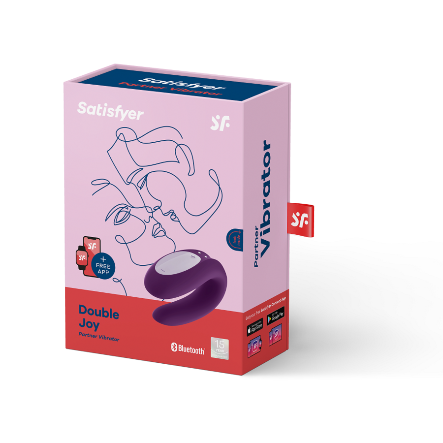 SATISFYER - DOUBLE JOY WITH APP PURPLE
