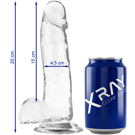 Bite transparente avec boules 20 cm -o- 4.5 cm – X Ray