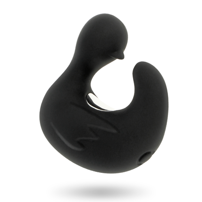 Dé à dés à canard rechargeable en silicone stimulant duckymania – Black & Silver
