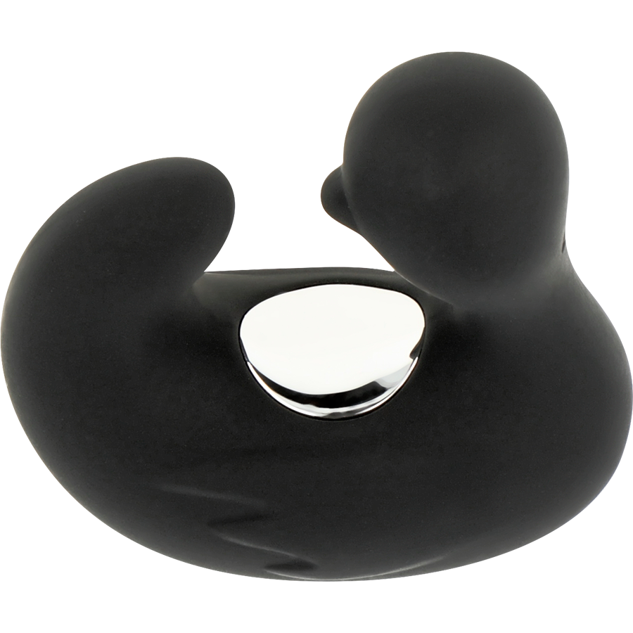 Dé à dés à canard rechargeable en silicone stimulant duckymania – Black & Silver
