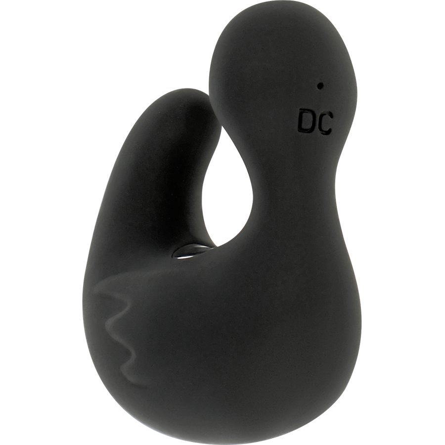 Dé à dés à canard rechargeable en silicone stimulant duckymania – Black & Silver