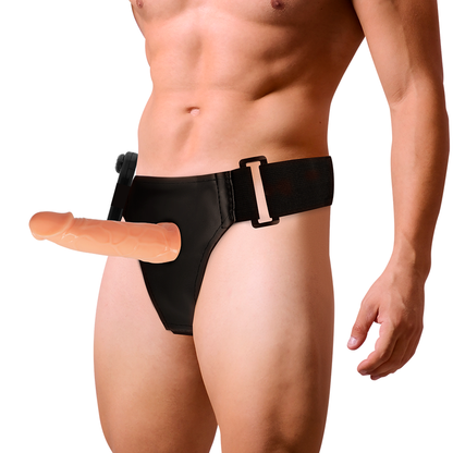 ARNÉS ATRACCIÓN - RIENDAS HUECAS WILLIAN CON VIBRADOR 17 CM -O- 4,5 CM