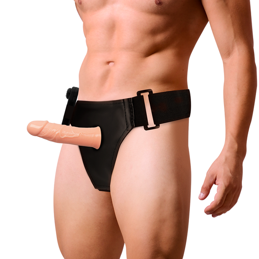 ARNÉS ATRACCIÓN - RIENDAS HUECAS GREGORY CON VIBRADOR 16,5 CM -O- 4,3 CM