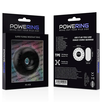 Powering – Anneau Pénis Super Flexible et Résistant 5Cm Pr08 Noir