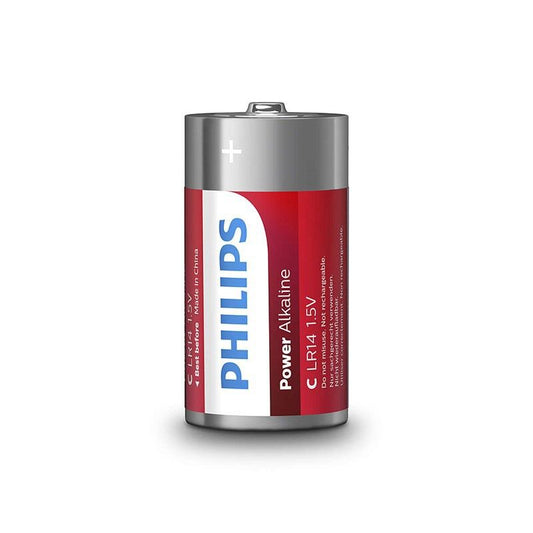 PHILIPS - PLAQUETTE PHILIPS POWER ALCALINE BATTERY C LR14 * 2