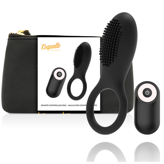 COQUETTE CHIC DESIRE - COCKRING TÉLÉLÉCOMMANDE RECHARGEABLE NOIR/ OR