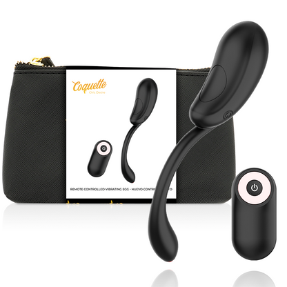 COQUETTE CHIC DESIRE - OEUF VIBRANT TÉLÉLÉCOMMANDE RECHARGEABLE NOIR/OR