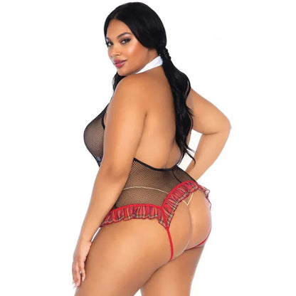 Leg Avenue – Écolière Crothless Fitness Teddy Grande taille