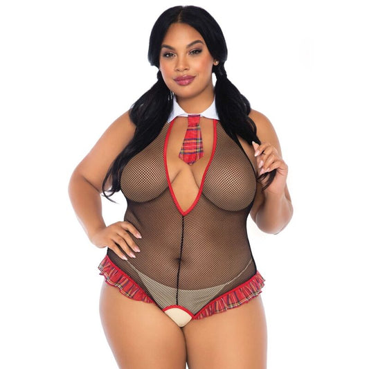 LEG AVENUE - TEDDY FITNESS SIN ENTREPIERNA DE COLEGIALA DE TALLA GRANDE