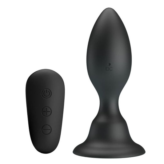 MR PLAY - PLUG ANAL CON VIBRACIÓN Y CONTROL REMOTO NEGRO