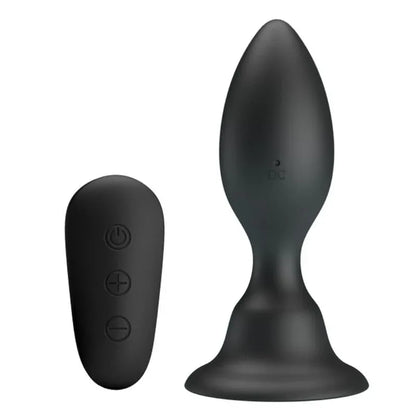 Mr Play – Plug Anal avec Télécommande Vibration Noire