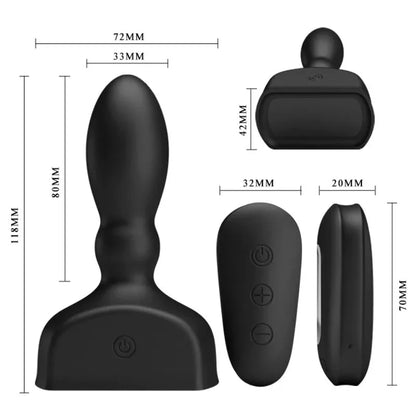 Mr Play – Télécommande de Plug Anal Gonflable Noir