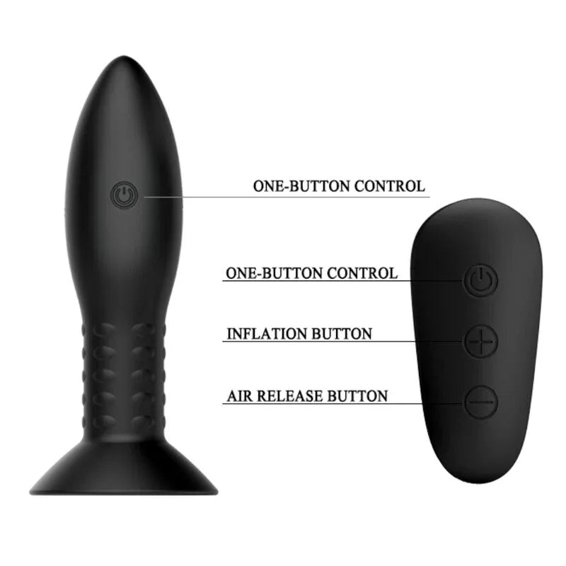 Mr Play – Plug avec Télécommande Billes Tournantes Noires