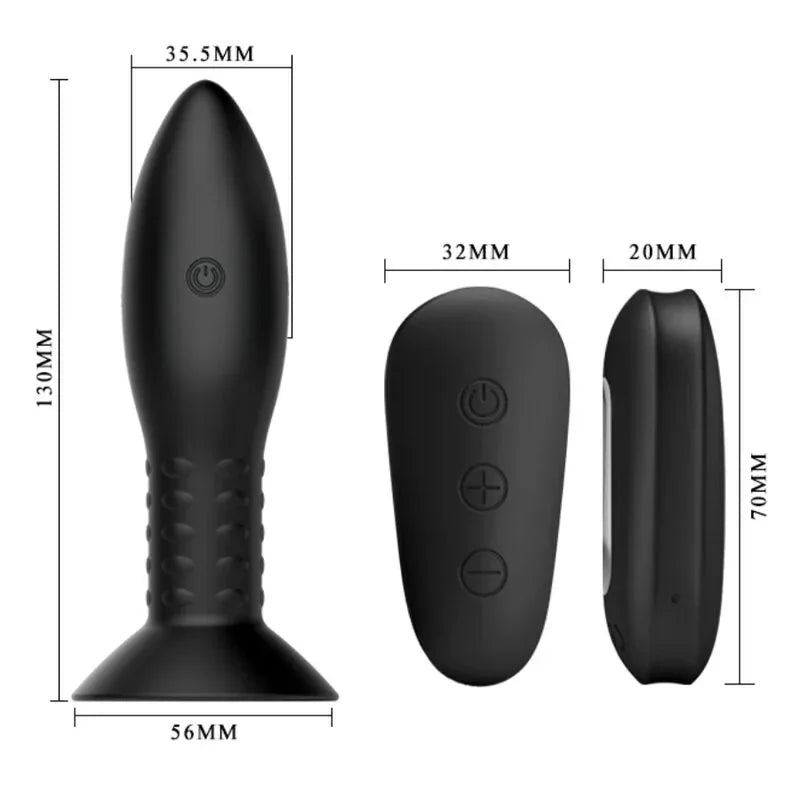 Mr Play – Plug avec Télécommande Billes Tournantes Noires