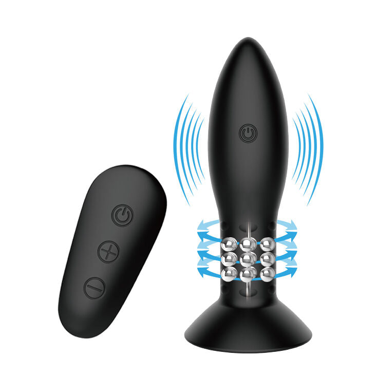 MR PLAY - ENCHUFE CON CONTROL REMOTO BOLAS GIRATORIAS NEGRAS