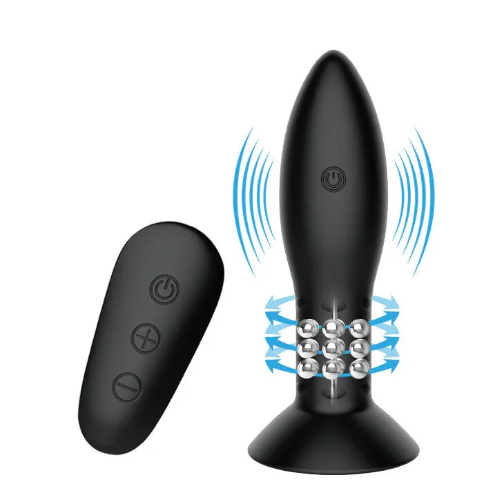Mr Play – Plug avec Télécommande Billes Tournantes Noires