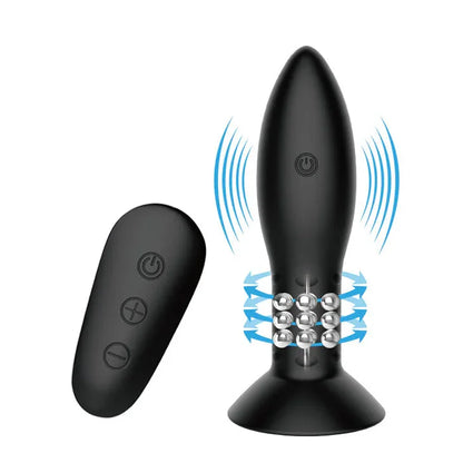 Mr Play – Plug avec Télécommande Billes Tournantes Noires