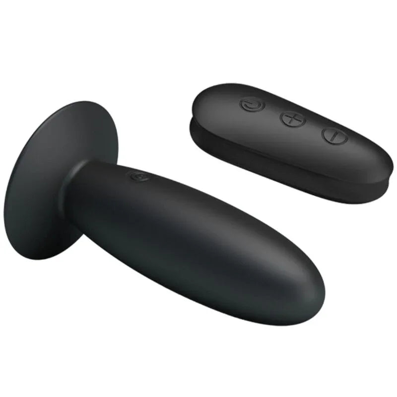 Mr Play – Plug Anal avec Télécommande Vibration Noire