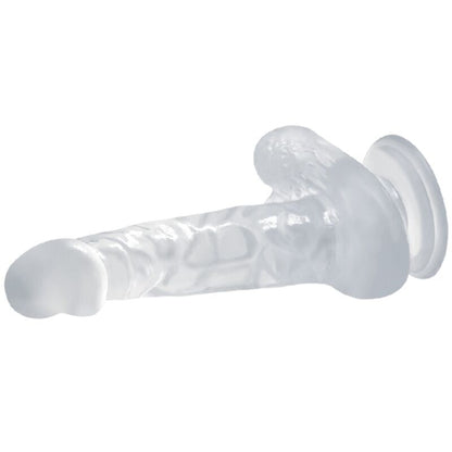 DANCE - GODE RÉALISTE AVEC VENTOUSE ET TESTICULES 16.7 CM TRANSPARENT
